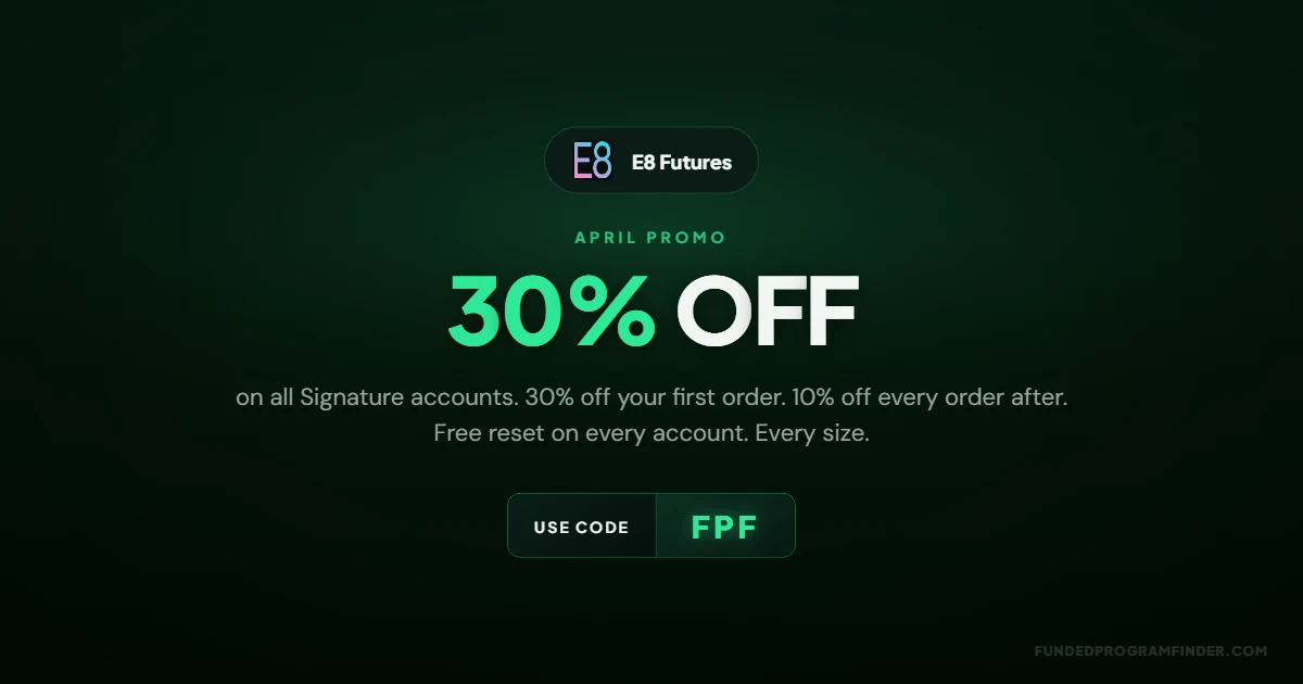 E8 Futures Limited Offer Banner