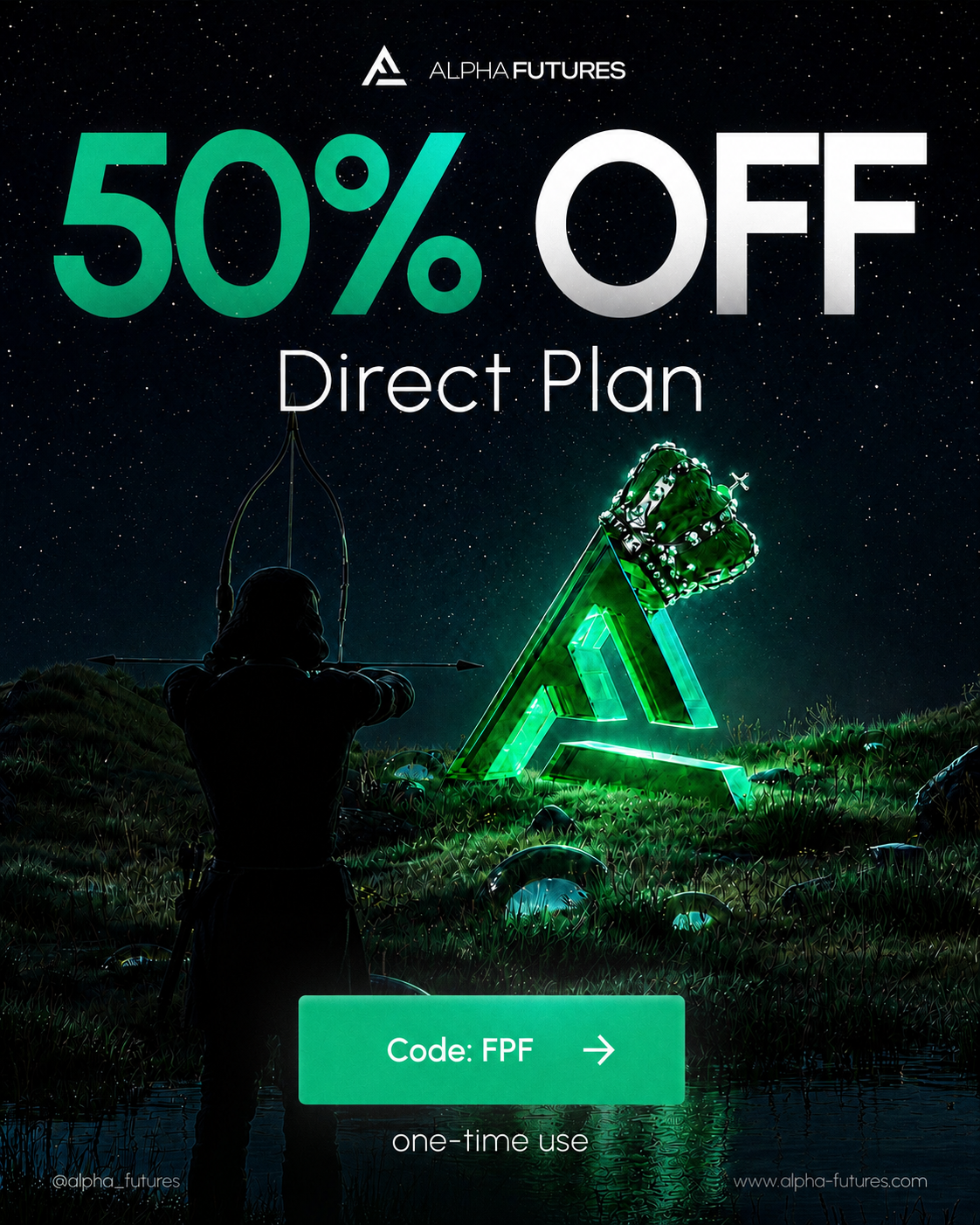 Alpha Futures 50% OFF Promo